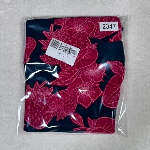 LuLaRoe Bright Strawberry Tall & Curvy Leggings TC Unicorn LLR Super Cute - Picture 5 of 6